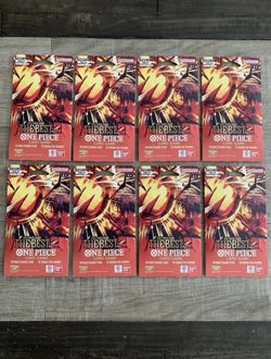 Sleeved One Piece The Best Vol. 2 PRB-02 Booster Packs LOT OF 8 New Sealed