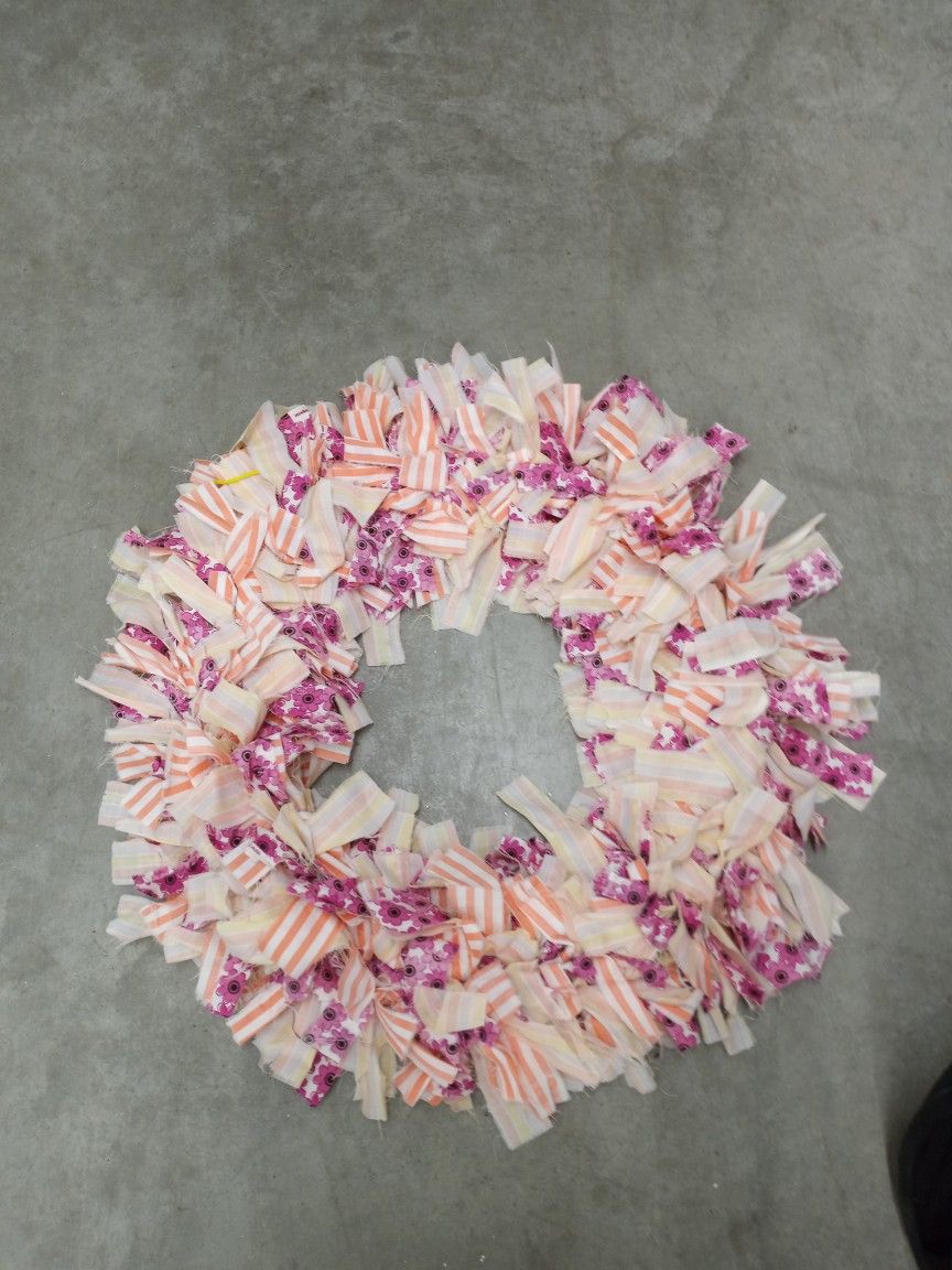 Wonderful Pink Handmade Wreath