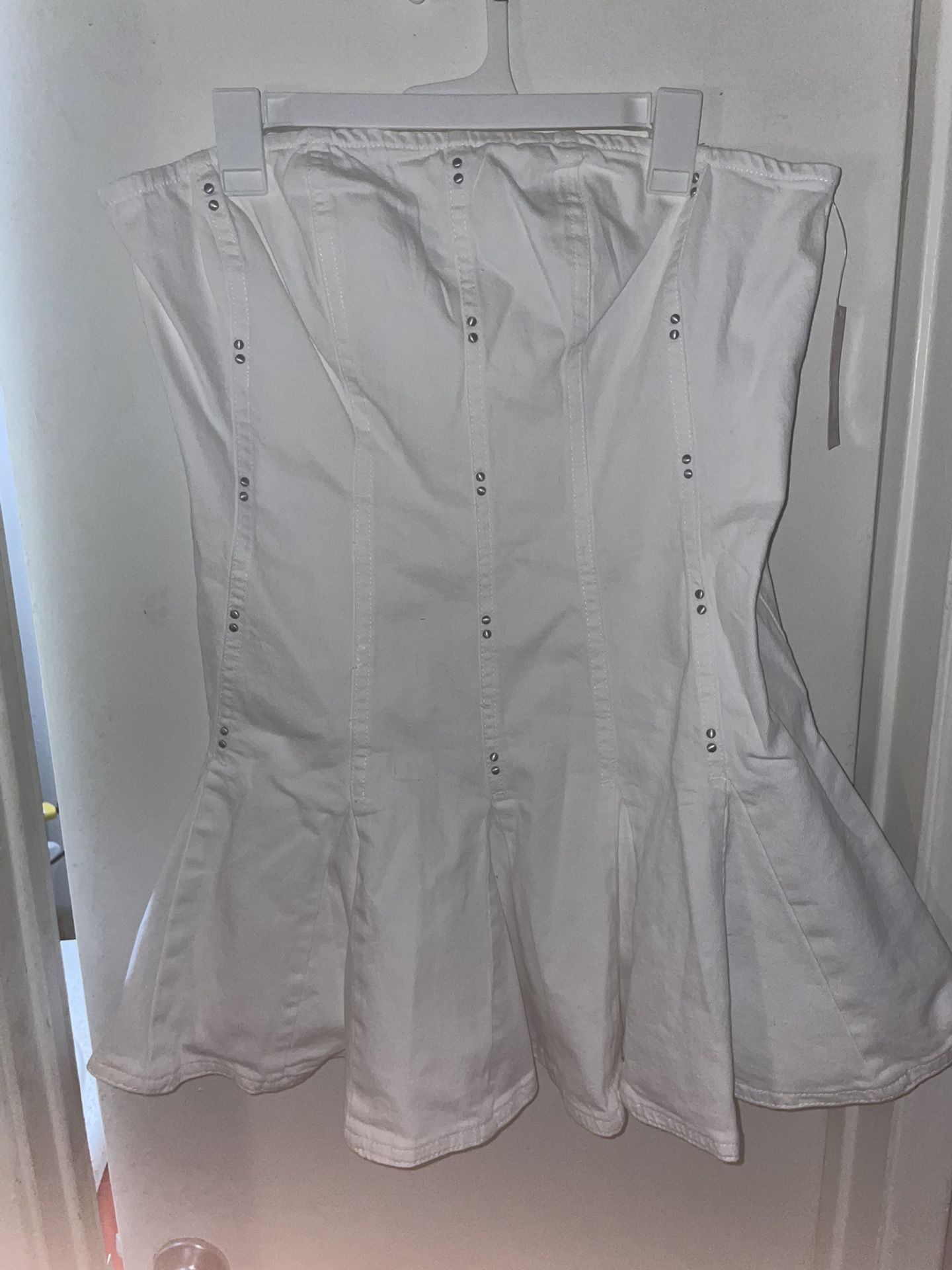 Wild Fable White Denim Dress Ladies Size Xl NWT Mini Fashion Casual Fall Style