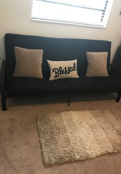 Sofa Bed Couch Black And Pillows Nice and Clean $80