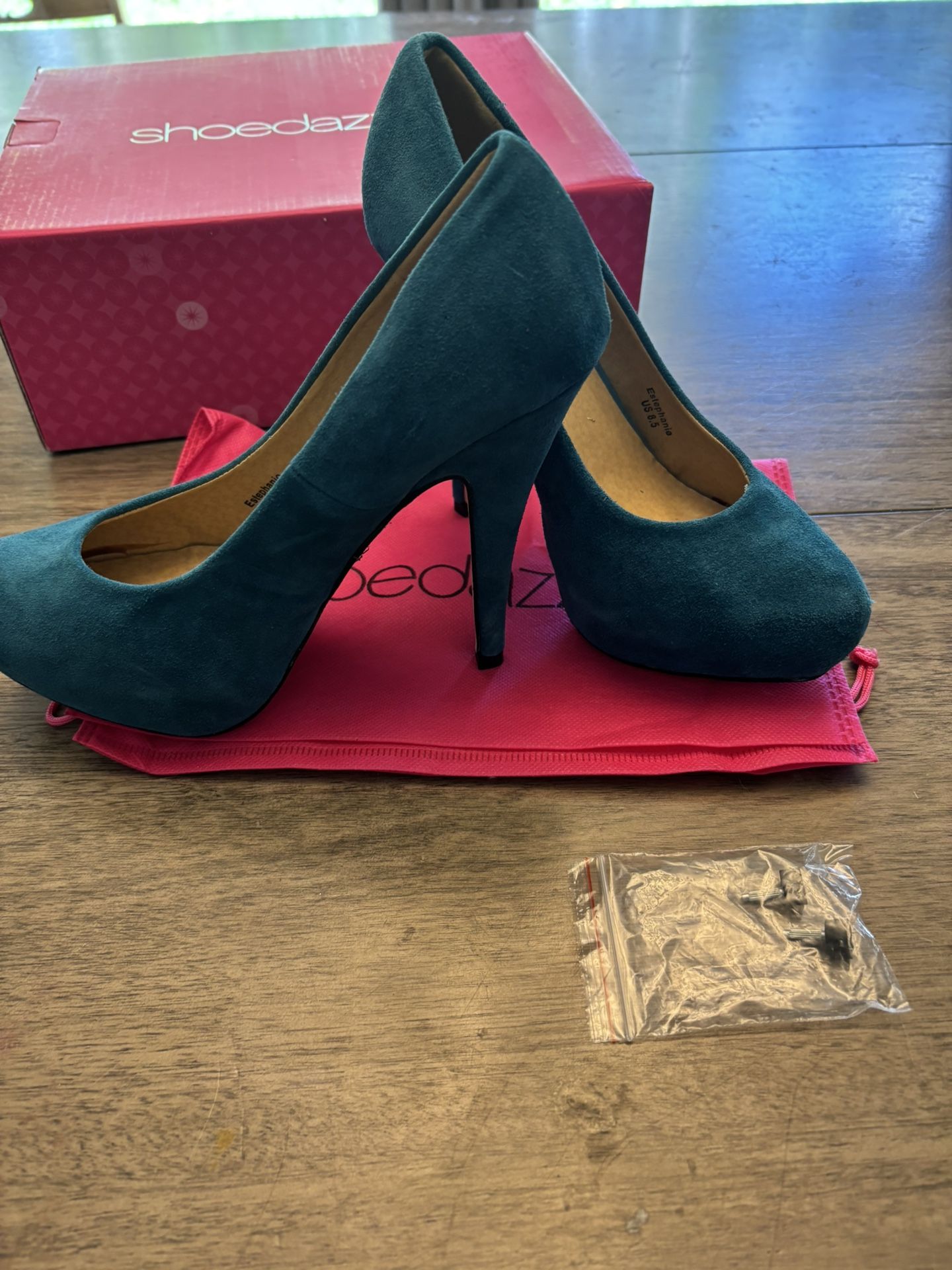 Blue Swede Heels