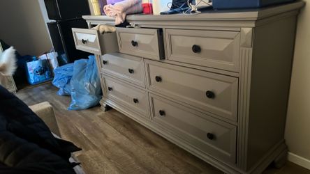 Wooden grey dresser