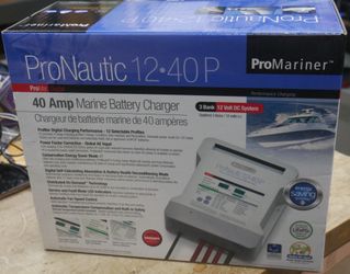 ProMariner ProNautic 1240P 40 Amp 3 Bank Battery Charger NEW , F(contact info removed)8.