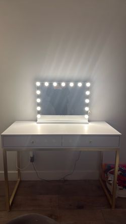 Mirror and desk