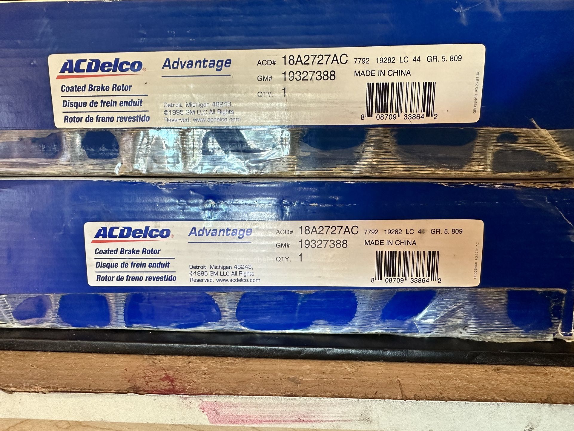 Rear Brake Rotor ACDelco# 182727AC GM# 1(contact info removed)