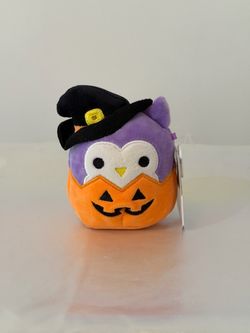 4” Holly Squishmallows Pumpkin Witch Owl NWT