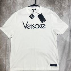 Versace 1978 Re-Edition Logo Men's White Cotton Jersey T-Shirt Size M
