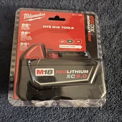 Milwaukee M18 Xc5.0 Batteries Qty 2