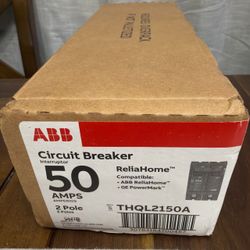 ABB THQL2150A 50 Amp 2-Pole Circuit Breakers - Box of 5