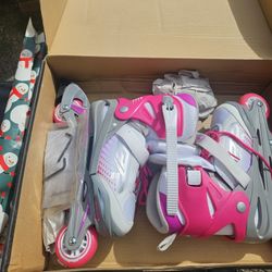 Bladerunner Inline Skates Size 6-8 Pink And White