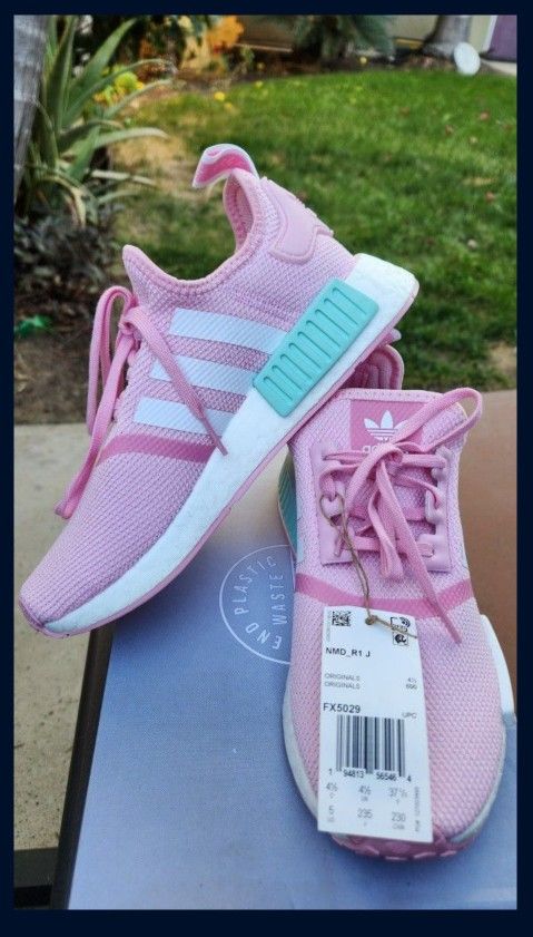 Barbie RARE ADIDAS PINK/ MINT Shoes SIZE