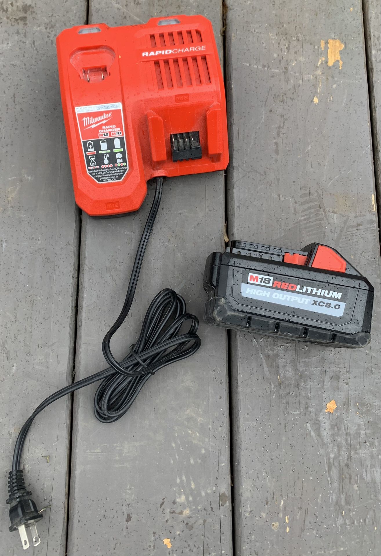 Milwaukee M18 XC8.0 Battery + Charger