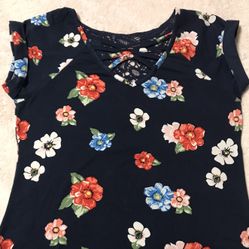 Size M — Dk Blue With Floral Top
