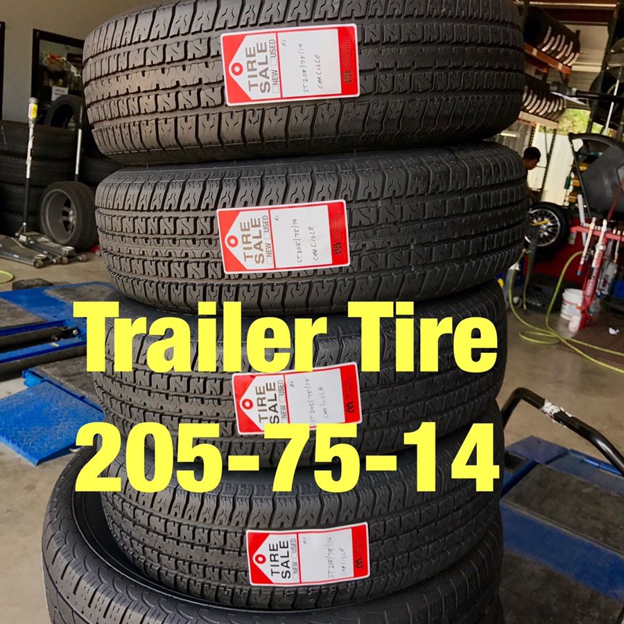 4 used trailer tire ST 205/75/14