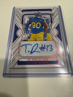 Tyler Davis LA Rams Rookie Auto Card 67/90