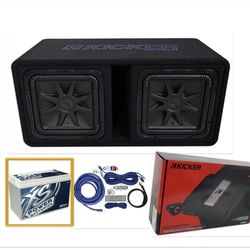 NEW POWERFUL BASS PACKAGE KICKER AUDIO INSTALLED