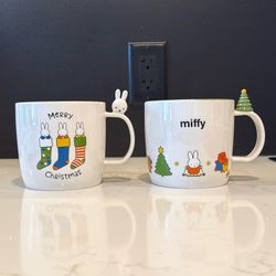 Two Miffy Christmas Mugs