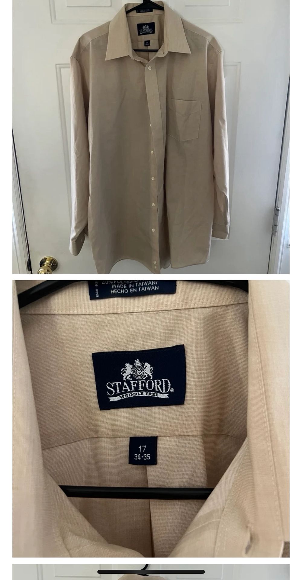 Three XL Long sleeve button up shirts