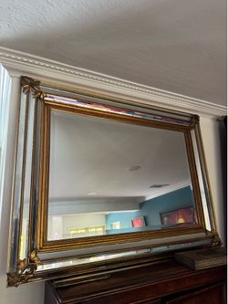 Large Ornate Gold Framed Mirror