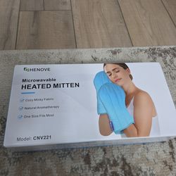 Microwavable heated mitten, new
