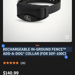 RECHARGEABLE IN-GROUND FENCE ADD-A-DOG COLLAR (FOR SDF-100C)