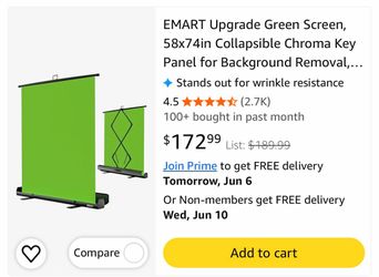 Pull Out Green Screen with built in carrying case $50OBO