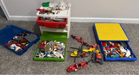 Large Lot of Mixed LEGO Bricks and Sets