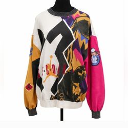 Vintage Nike Air Jordan VII 1992 all over print SweatShirt L Jumpman 23