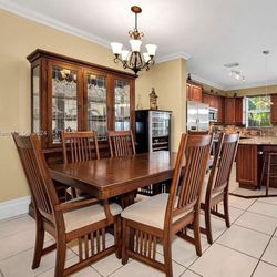 Dining Room Table With China Cabinet Set