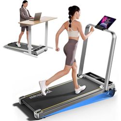 Walking Pad with Handles, Walking Pad Treadmill with Incline, 3 in 1 Foldable Treadmills for Home Of