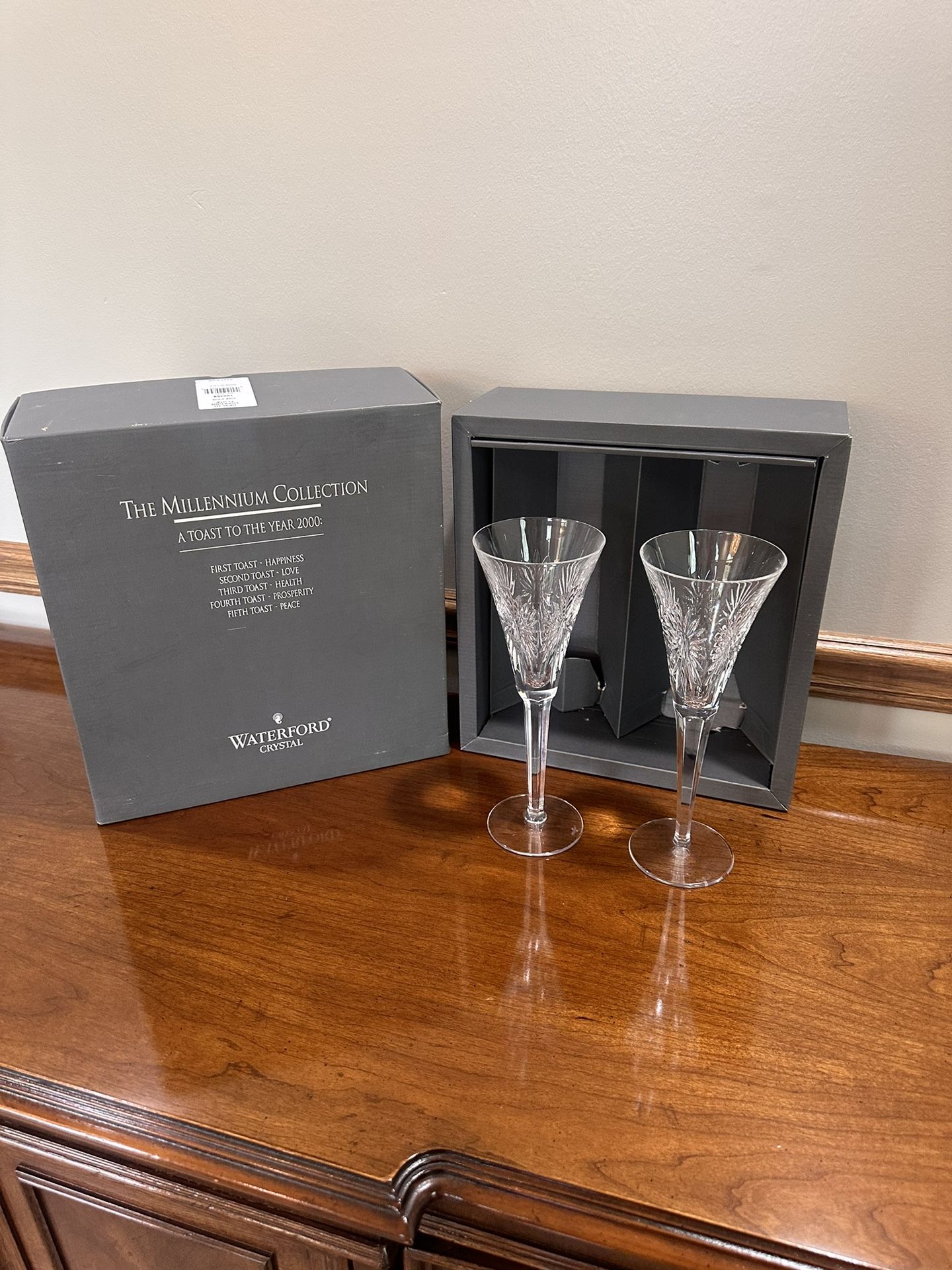 The Millennium Collection Toasting Flutes- Waterford Crystal