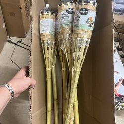 BRAND NEW - 57 inch - TIKI Brand Weather Resistant Tiki Torch Bamboo Brown