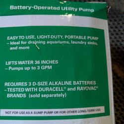 Battery Operated Utility Pump