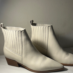 Marc Fisher Cream Ankle Booties