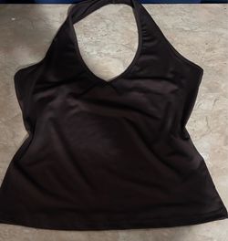 3 set v-neck halter tops brown, white and black from shein size M