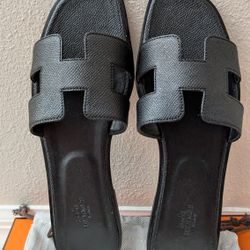 Black Leather Sandals