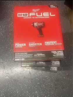 Milwaukee Fuel M18 1/2” High Torque Impact. 2967-20. Price Is Firm