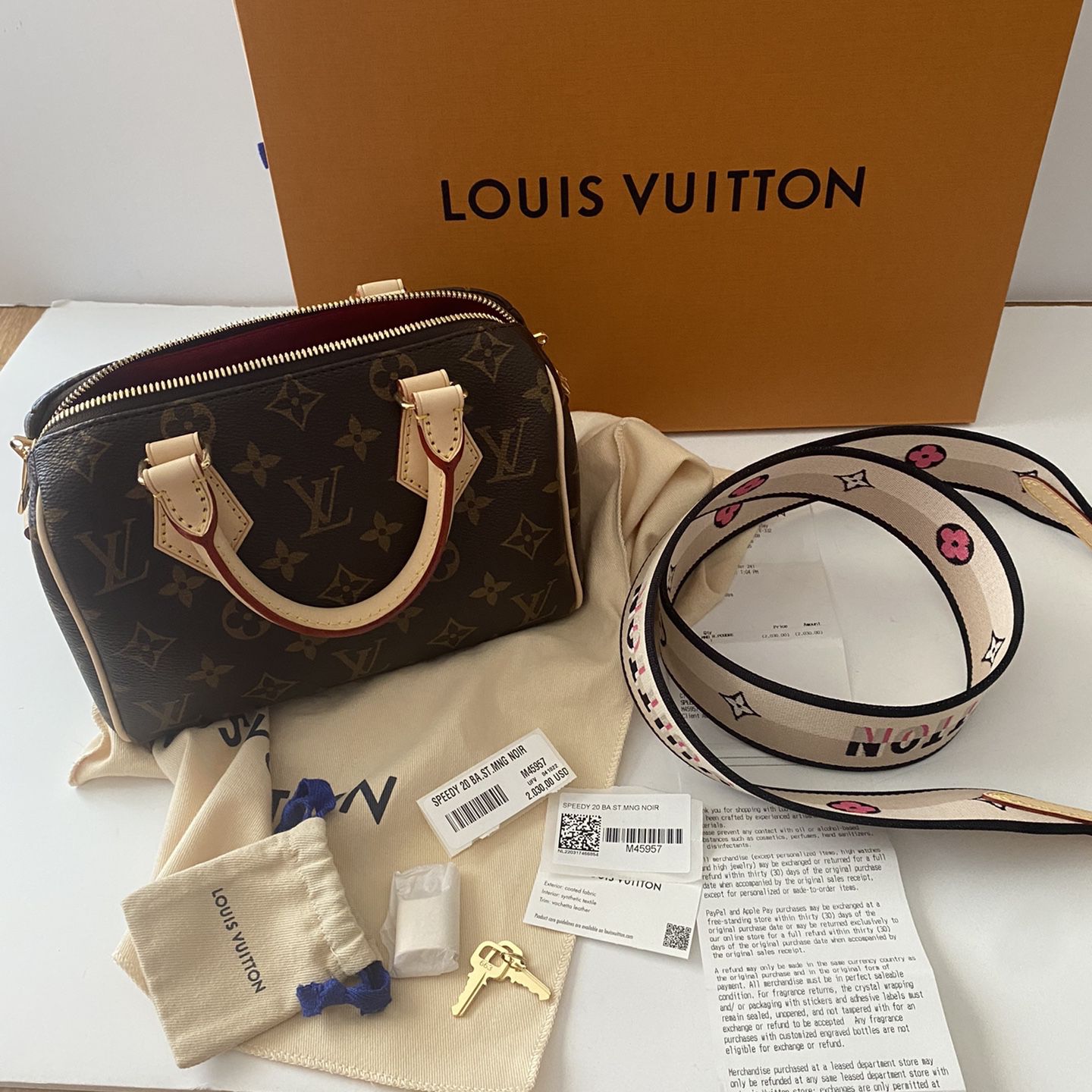 LV SPEEDY BANDOULIERE 20 M45957 in 2023  Lv speedy bandouliere, Small  messenger bag, Lv bag