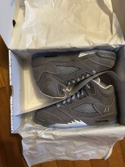Jordan 5 wolf grey size 6Y