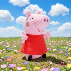 2003 Fiesta Toys Anthropomorphic PEPPA PIG 8"Plush Stuffed Animal Toy Red Dress In Excellent Condition. This is the 8-inch Fiesta Peppa Pig plush toy.
