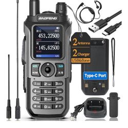 Ham Radio Baofeng Radio UV-21R Ham Radio Handheld Long Range Two Way Radio for Adults 5RM Rechargeable Walkie Talkies K5Plus with NOAA Weather Receive