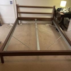 Ikea Stockholm Queen Size Wooden Bed Frame DISCONTINUED 