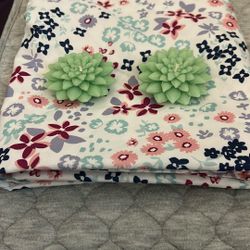 Floral Shower Curtain With Candles