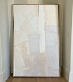 “IMMENSELY NEUTRAL” 7x4 Feet- Custom Size & Color Hand Painted Textured Art