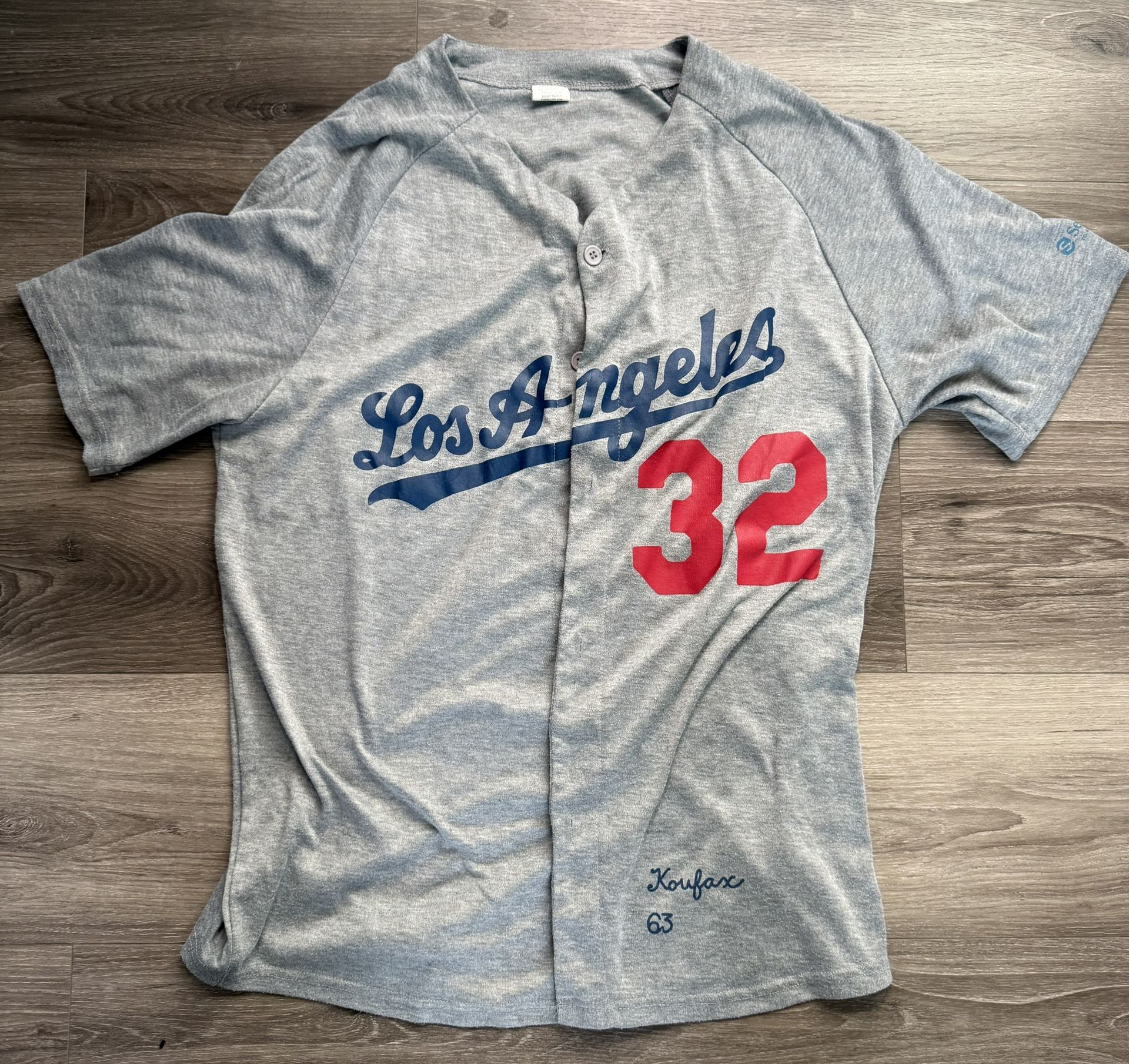 Sandy Koufax Los Angeles Dodgers SGA Promo Jersey Adult XL 1963 MVP Cy Young #32