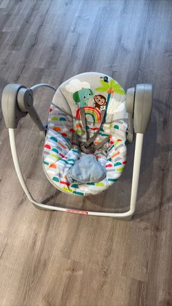 Infant Baby Swing with Jungle Animal Print