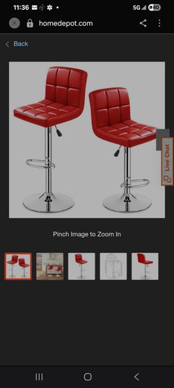 2 red barstools