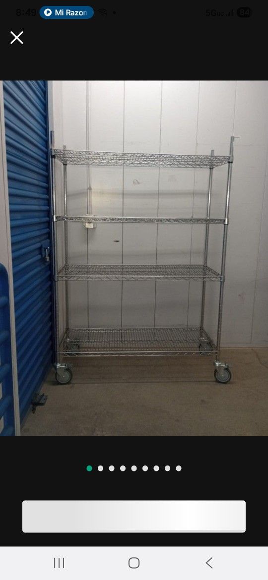 Metal Wire Rack With 4 Adjustable Shelves