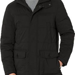 Dockers Men's Microtwill Long Hooded Parka