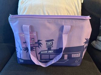 Trader Joe’s Purple Large Insulated Tote, new with tags!